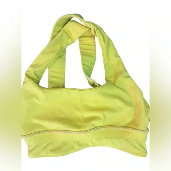 1st phorm womens yellow sports bra cross cross back XS sporty athletic workout - Picture 2 of 7
